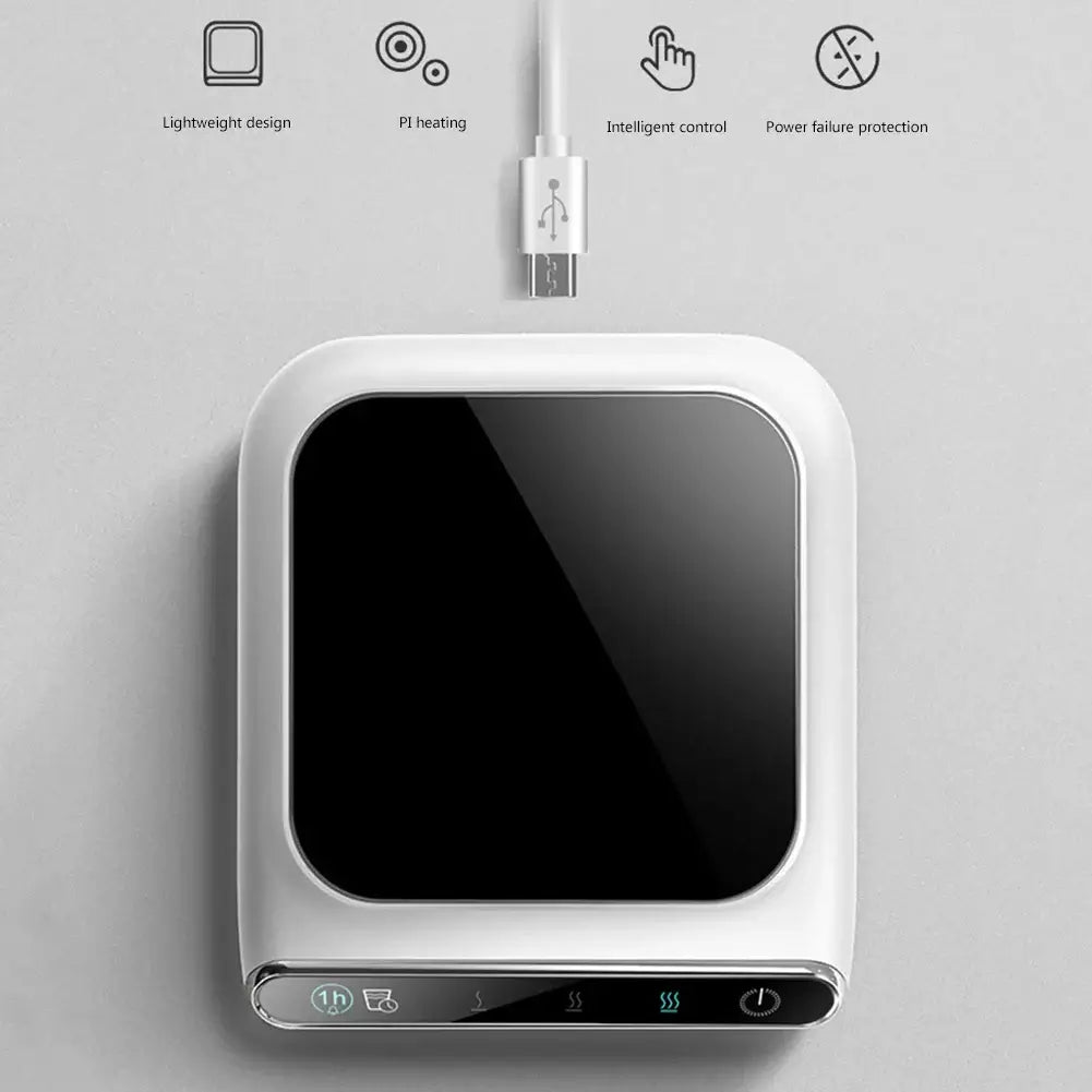 USB Coffee Mug Warmer – Smart Black Heating Pad