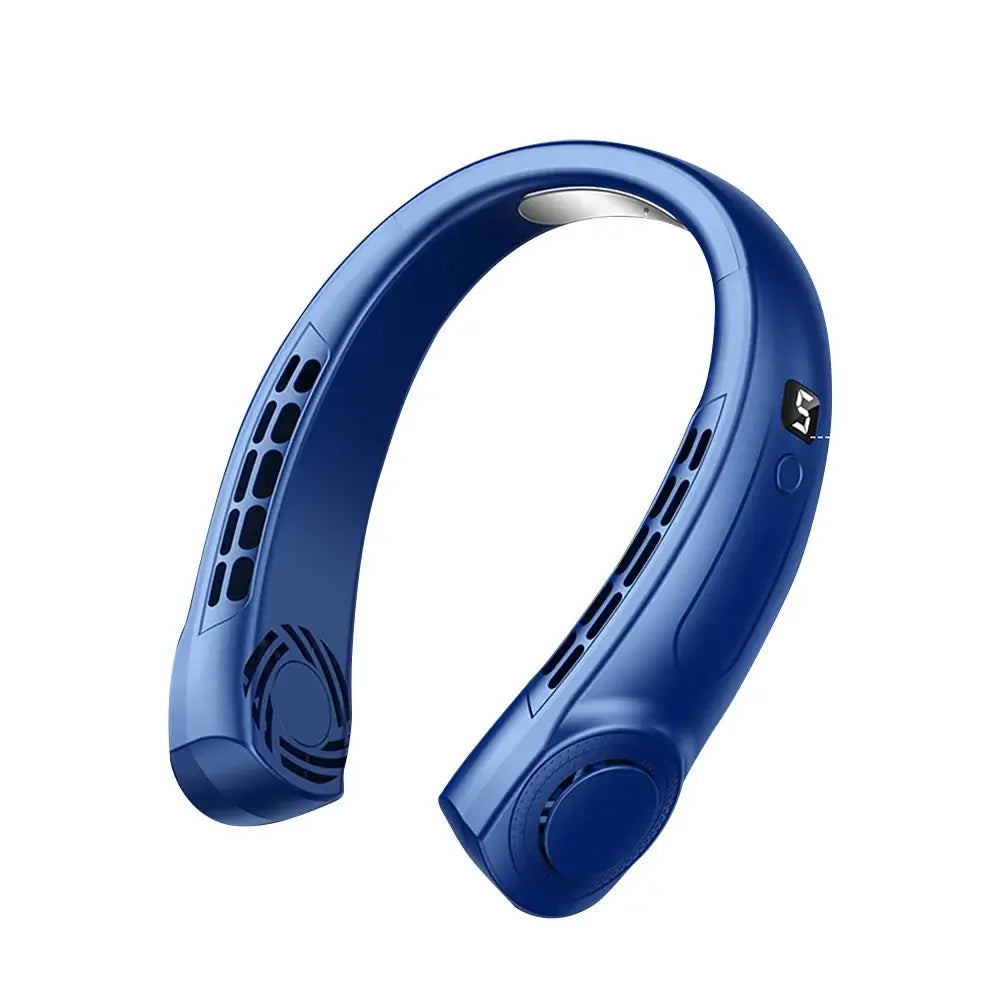 Blue standard Portable Neck Fan with Bladeless Cooling